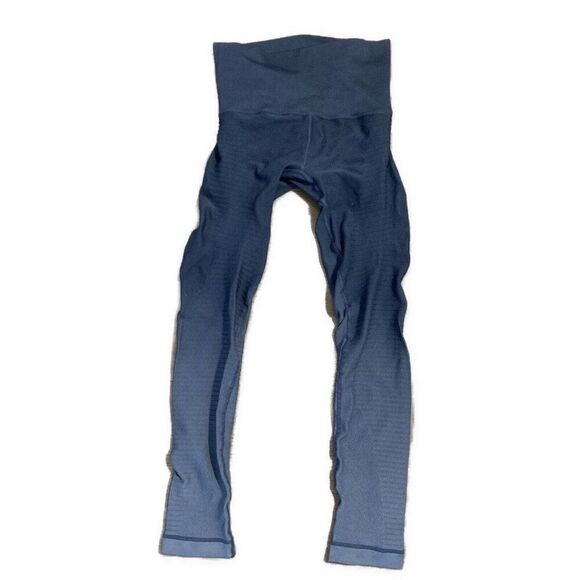 Steely Womens Navy Blue High Waist Rise Ombré Active Athletic Leggings Small - Picture 1 of 4